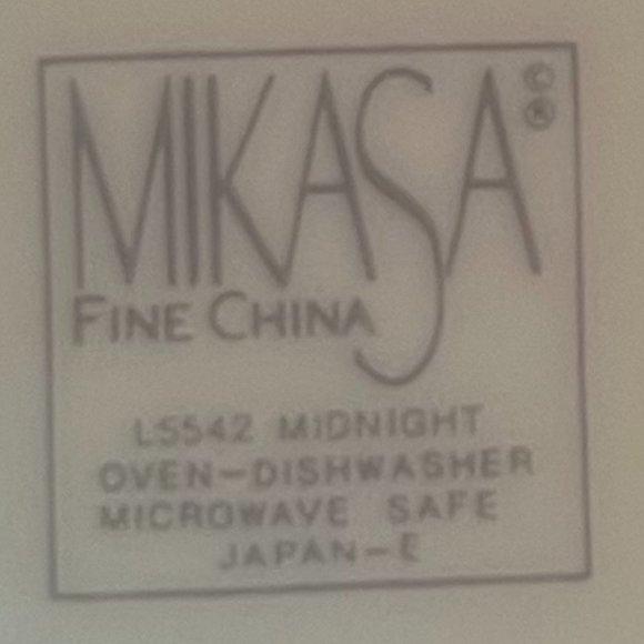 Mikasa MIDNIGHT Fine China Coffee Tea Cup and Saucer Set - Picture 10 of 10